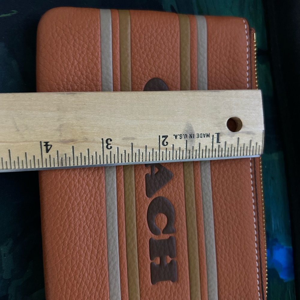 Coach Brown Wristlet with Logo - Picture 3 of 3